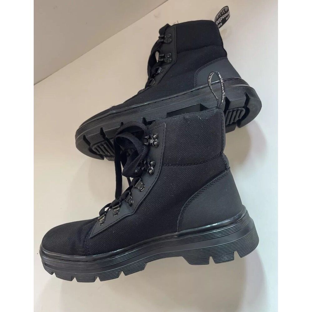 Dr. Martens Women's Combs Poly Casual Lace Up Boot Black Ajax Size 8